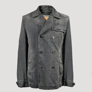 BOSS ORANGE Black Denim Field Jacket Size L Made in Italy